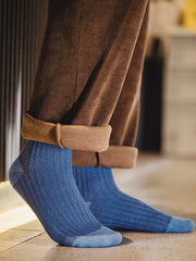 3足セット ブロックニット 中丈ソックス