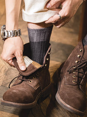 3足セット ブロックニット 中丈ソックス