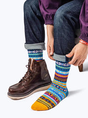 3足セット エスニック柄 厚手ソックス#PM