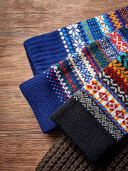 3足セット エスニック柄 厚手ソックス#PO