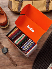 3足セット エスニック柄 厚手ソックス#PO