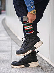 3足セット エスニック柄 厚手ソックス#PP