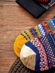 3足セット エスニック柄 厚手ソックス#PP