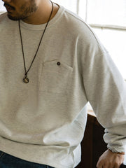 340G ワッフル柄 ポケット付き スウェット