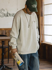 340G ワッフル柄 ポケット付き スウェット