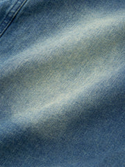 3口ポケット水洗いフレンチワークデニムジャケット