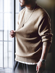 4色展開 ハーフタートルネック ニットセーター