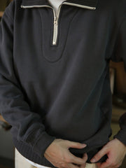 630gヘビーウェイト ハーフジップスウェット