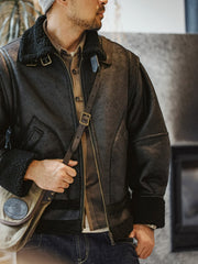 B3ボンバー レザージャケット