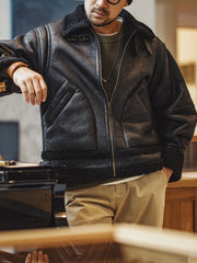 B3ボンバー レザージャケット