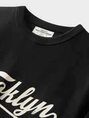 カルチャー「Brooklyn」プリント クルーネック スウェット