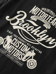 カルチャー「Brooklyn」プリント クルーネック スウェット