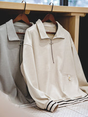 ハーフジップカラー スウェット