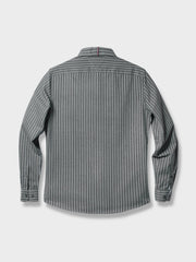 メンズ アメリカン レトロ ストライプ シャツラペル長袖