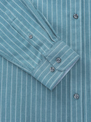 メンズ アメリカン レトロ ストライプ シャツラペル長袖