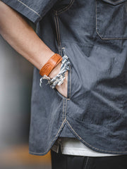 コントラストステッチシャツ