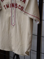 スタンドカラー ベースボール シャツ