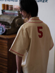 スタンドカラー ベースボール シャツ