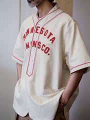 スタンドカラー ベースボール シャツ