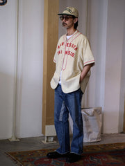 スタンドカラー ベースボール シャツ