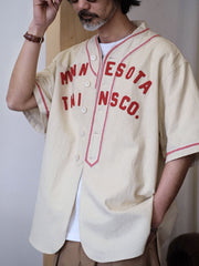 スタンドカラー ベースボール シャツ