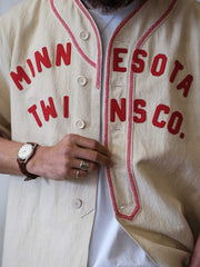 スタンドカラー ベースボール シャツ