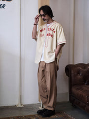 スタンドカラー ベースボール シャツ