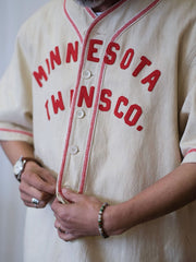 スタンドカラー ベースボール シャツ