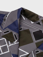 エスニックプリント キューバ襟 シャツ