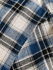 カラーブロックチェック長袖シャツ