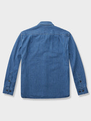 アメカジストライプ柄デニムワークシャツ