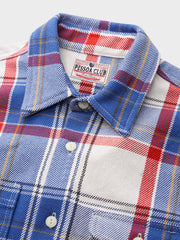 アシンメトリーポケット セルヴィッチチェック ワークシャツ