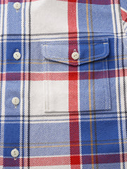 アシンメトリーポケット セルヴィッチチェック ワークシャツ