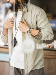 先染め チェック柄 ボタン ダウンシャツ