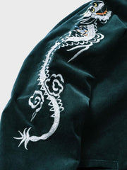 横須賀刺繍シルクベルベット白虎ジャケット