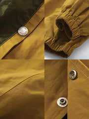 クラシック黄褐色メンズ軽量ジャケット