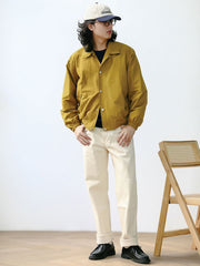 クラシック黄褐色メンズ軽量ジャケット