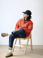 クラシック黄褐色メンズ軽量ジャケット