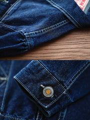 刺繍レッドセルビッジデニムエアフォースジャケット