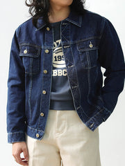 刺繍レッドセルビッジデニムエアフォースジャケット