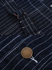 ワークスタイル ストライプ デニムベスト