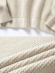 無地タートルネックニットセーター