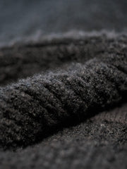 ループヤーン ポロカラー ニットセーター