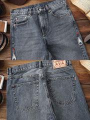 ダイヤモンドスタッズデニムパンツ