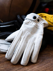 レトロバイク用タッチスクリーン羊革手袋