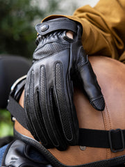 レトロバイク用タッチスクリーン羊革手袋