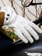 レトロバイク用タッチスクリーン羊革手袋