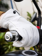 レトロバイク用タッチスクリーン羊革手袋