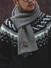 混合織ニットマフラー