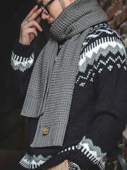 混合織ニットマフラー